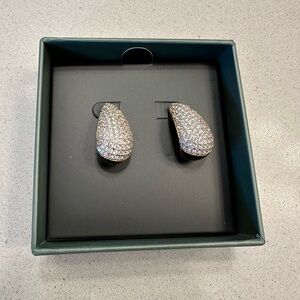 Sparkling Silver Teardrop Earrings